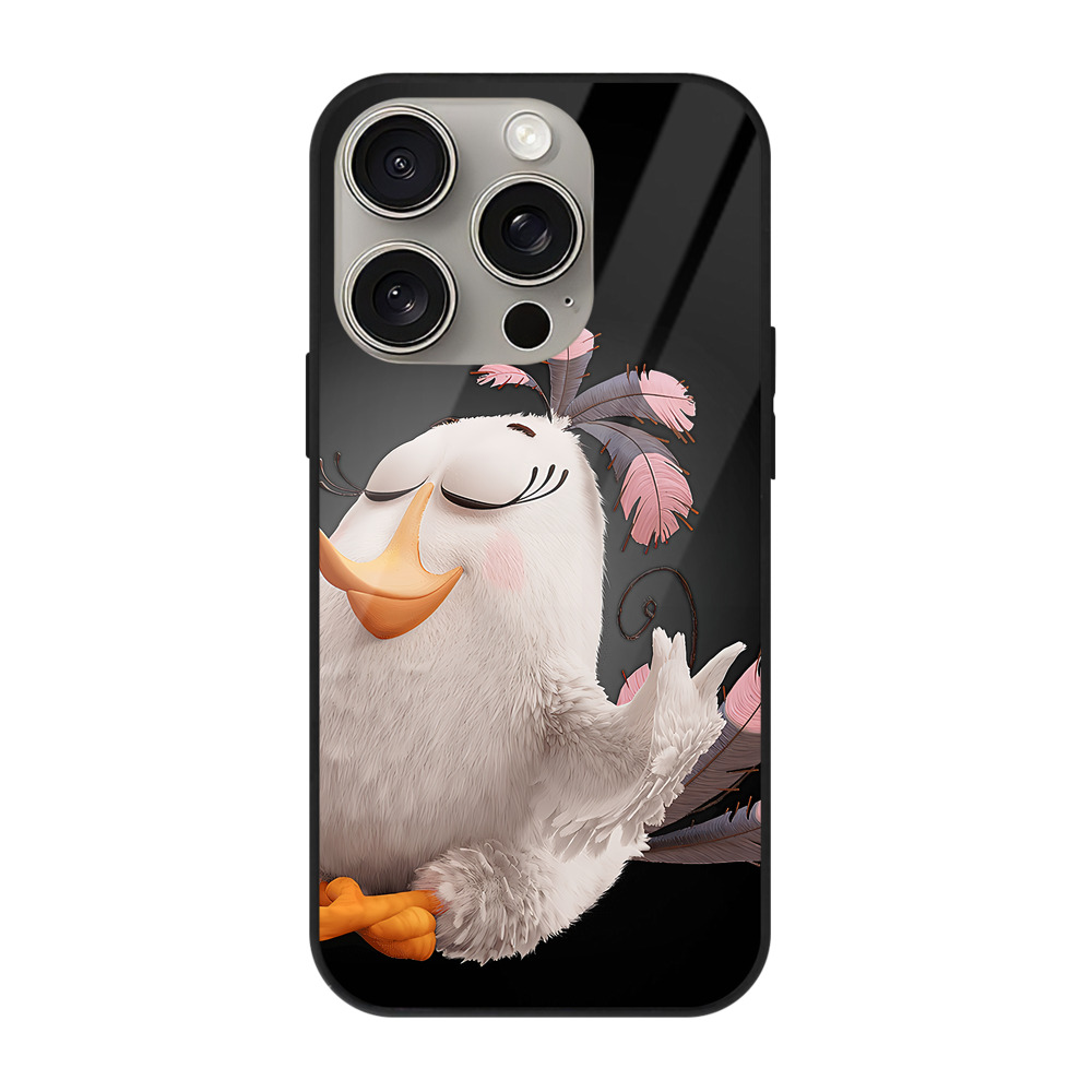 （画像用） Angry Birds アングリーバード 【iPhone15Pro対応】スマホケース 耐衝撃＆黄変防止 背面ガラス