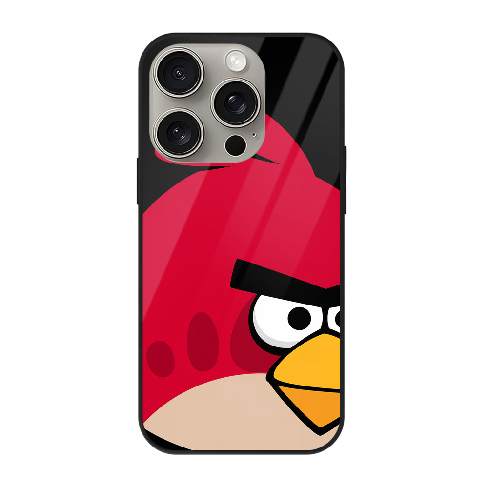 （画像用） Angry Birds アングリーバード 【iPhone15Pro対応】スマホケース 耐衝撃＆黄変防止 背面ガラス