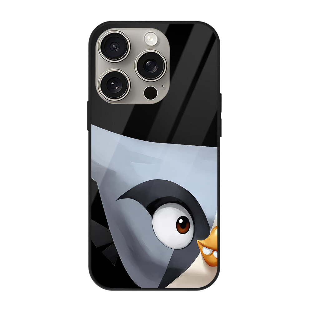 （画像用） Angry Birds アングリーバード 【iPhone15Pro対応】スマホケース 耐衝撃＆黄変防止 背面ガラス