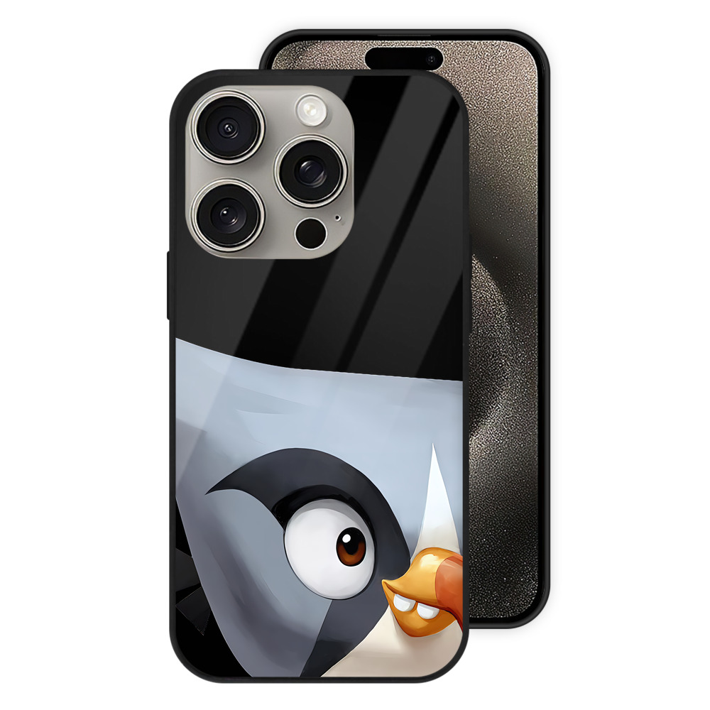 （画像用） Angry Birds アングリーバード 【iPhone15Pro対応】スマホケース 耐衝撃＆黄変防止 背面ガラス