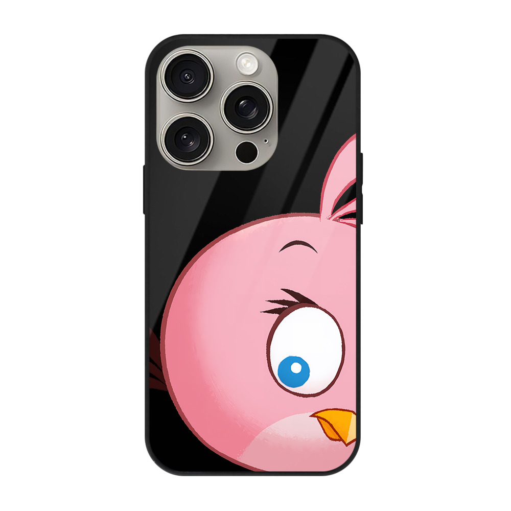 （画像用） Angry Birds アングリーバード 【iPhone15Pro対応】スマホケース 耐衝撃＆黄変防止 背面ガラス