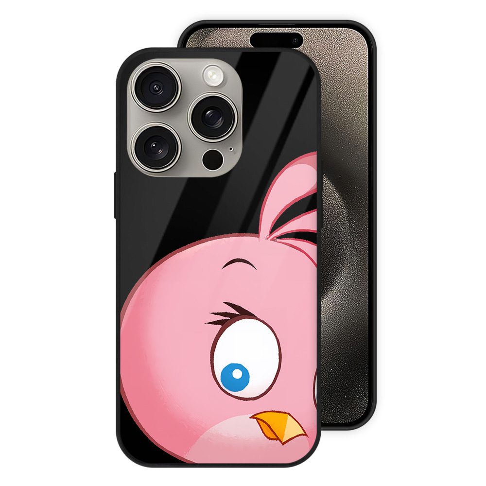 （画像用） Angry Birds アングリーバード 【iPhone15Pro対応】スマホケース 耐衝撃＆黄変防止 背面ガラス