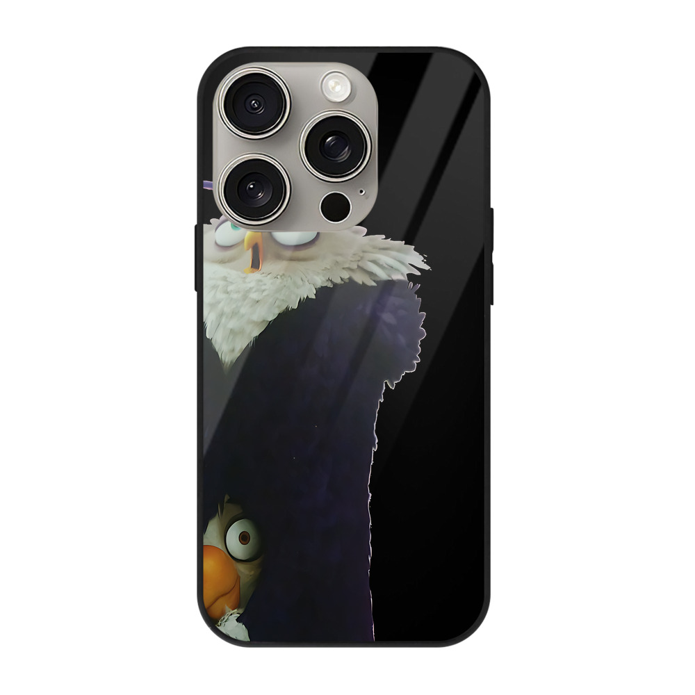 （画像用） Angry Birds アングリーバード 【iPhone15Pro対応】スマホケース 耐衝撃＆黄変防止 背面ガラス