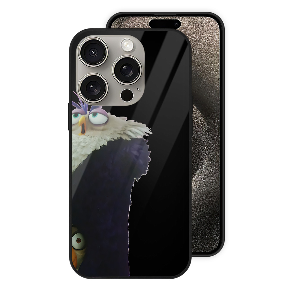 （画像用） Angry Birds アングリーバード 【iPhone15Pro対応】スマホケース 耐衝撃＆黄変防止 背面ガラス