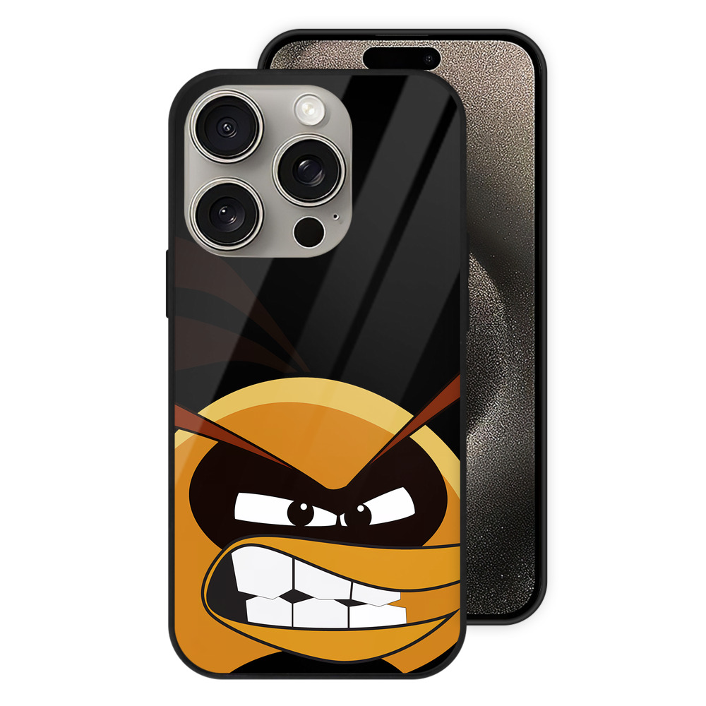 （画像用） Angry Birds アングリーバード 【iPhone15Pro対応】スマホケース 耐衝撃＆黄変防止 背面ガラス