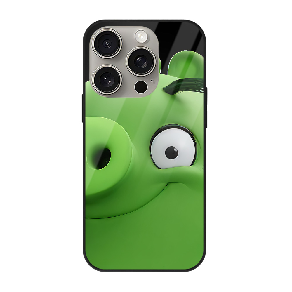 （画像用） Angry Birds アングリーバード 【iPhone15Pro対応】スマホケース 耐衝撃＆黄変防止 背面ガラス