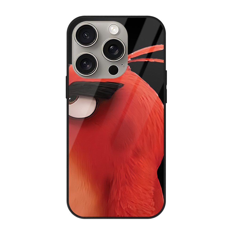 （画像用） Angry Birds アングリーバード 【iPhone15Pro対応】スマホケース 耐衝撃＆黄変防止 背面ガラス