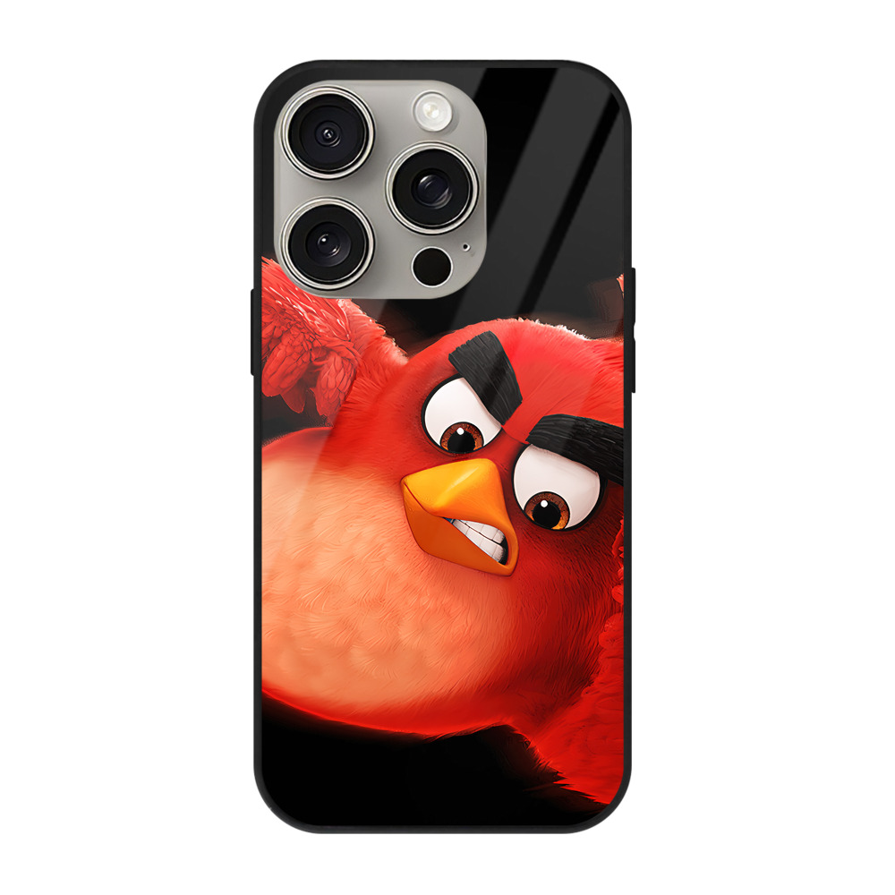 （画像用） Angry Birds アングリーバード 【iPhone15Pro対応】スマホケース 耐衝撃＆黄変防止 背面ガラス