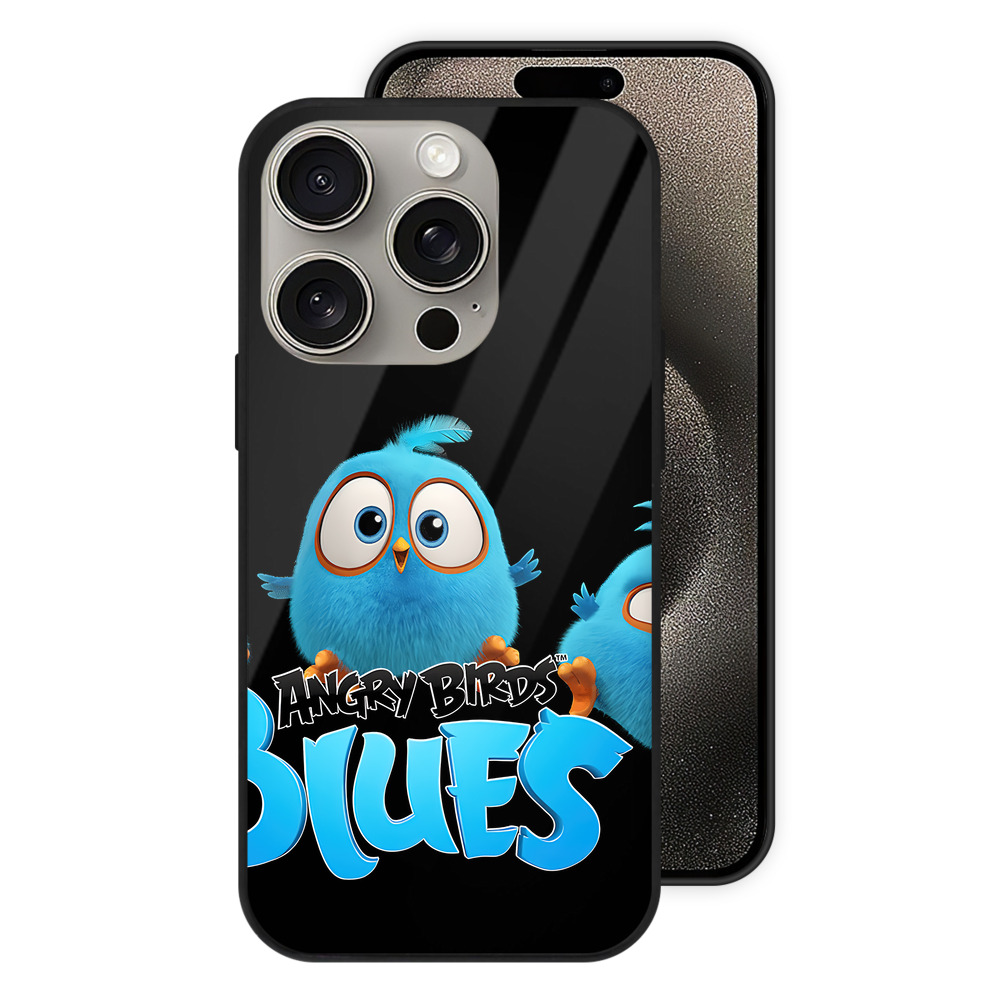 （画像用） Angry Birds アングリーバード 【iPhone15Pro対応】スマホケース 耐衝撃＆黄変防止 背面ガラス