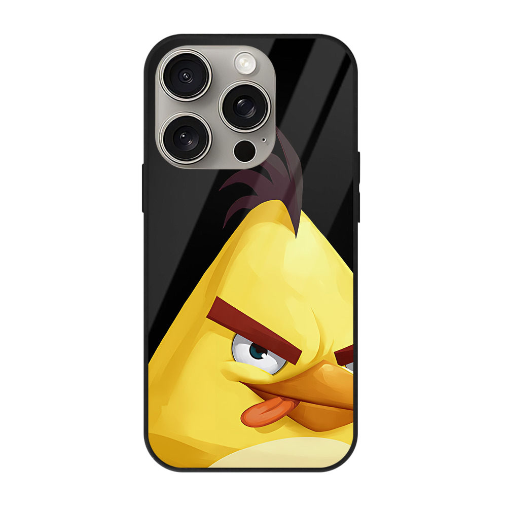 （画像用） Angry Birds アングリーバード 【iPhone15Pro対応】スマホケース 耐衝撃＆黄変防止 背面ガラス
