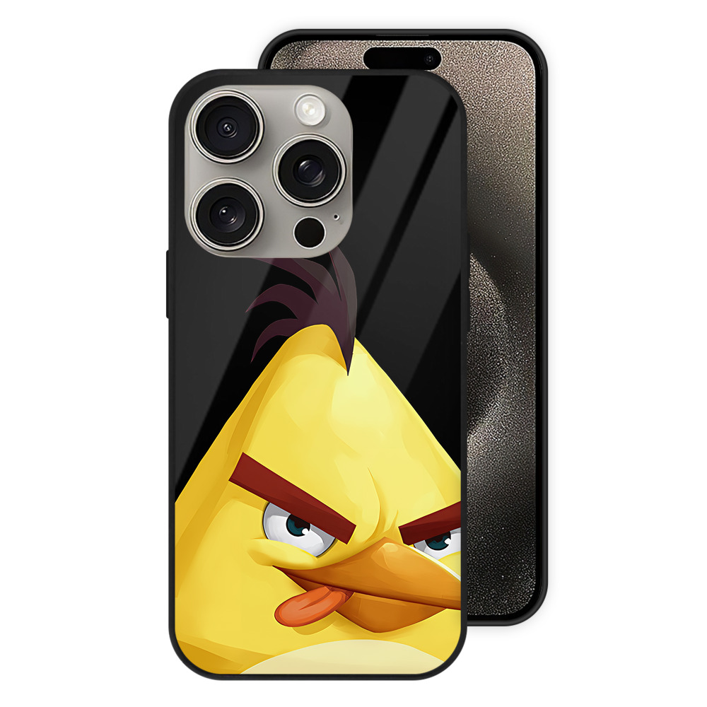 （画像用） Angry Birds アングリーバード 【iPhone15Pro対応】スマホケース 耐衝撃＆黄変防止 背面ガラス