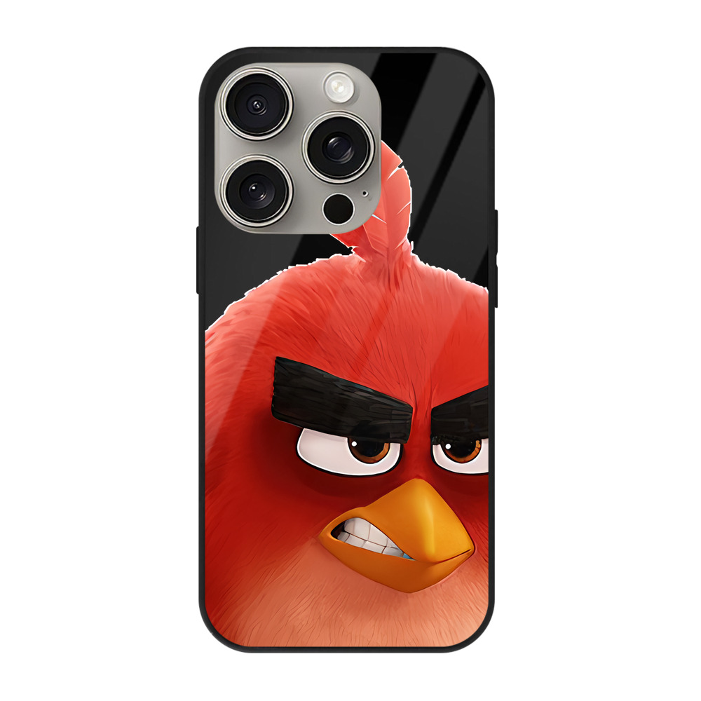 （画像用） Angry Birds アングリーバード 【iPhone15Pro対応】スマホケース 耐衝撃＆黄変防止 背面ガラス