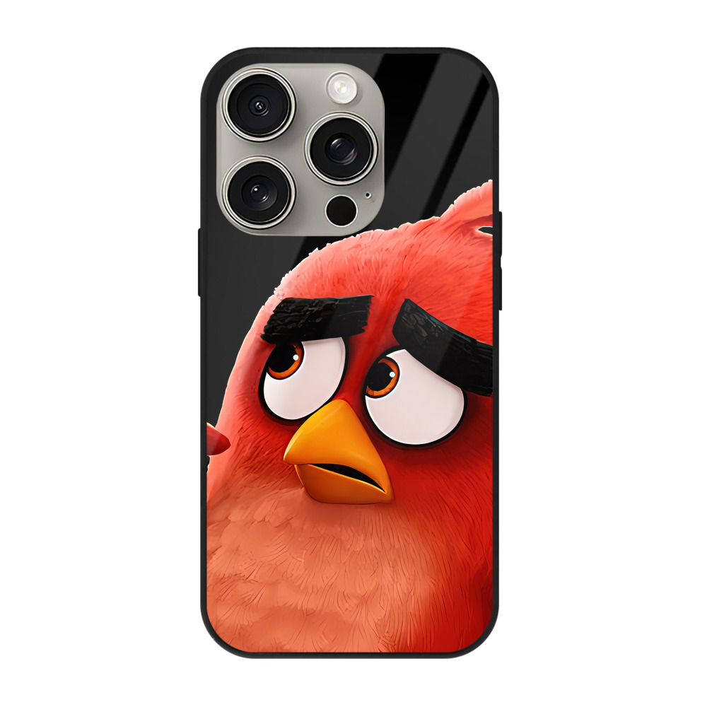 （画像用） Angry Birds アングリーバード 【iPhone15Pro対応】スマホケース 耐衝撃＆黄変防止 背面ガラス