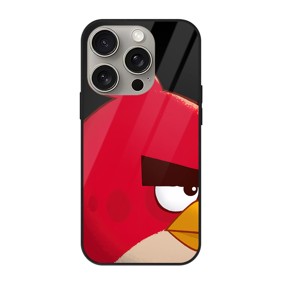 （画像用） Angry Birds アングリーバード 【iPhone15Pro対応】スマホケース 耐衝撃＆黄変防止 背面ガラス