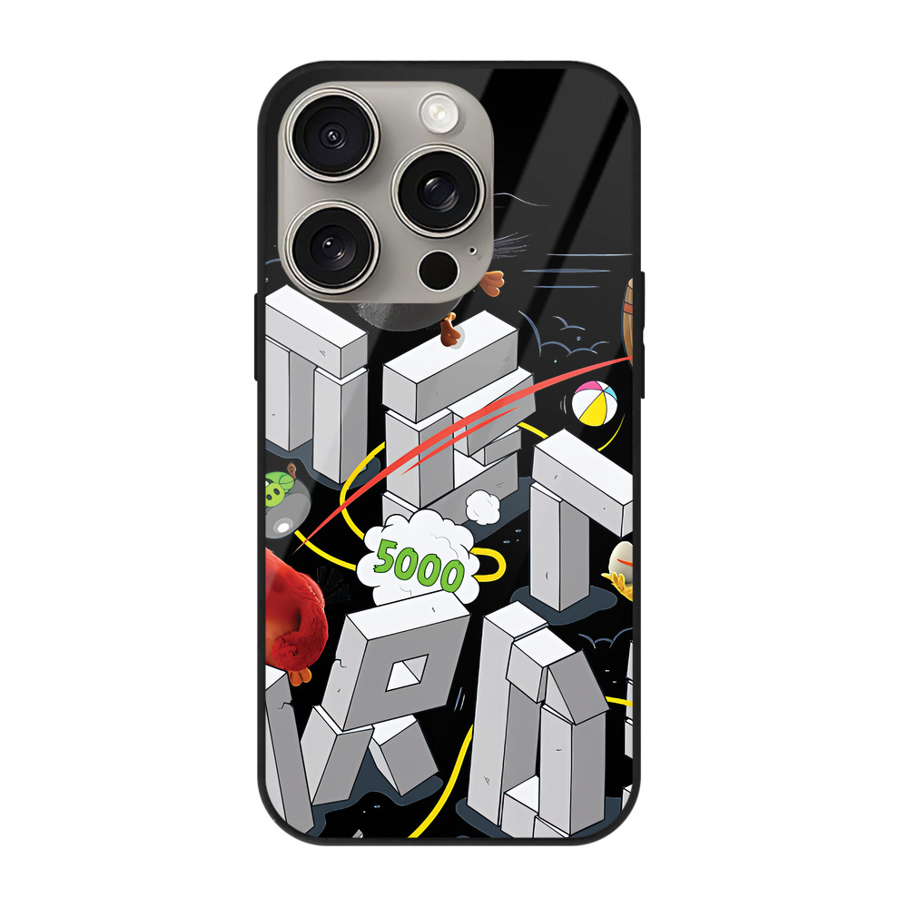 （画像用） Angry Birds アングリーバード 【iPhone15Pro対応】スマホケース 耐衝撃＆黄変防止 背面ガラス