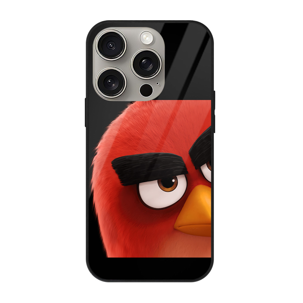 （画像用） Angry Birds アングリーバード 【iPhone15Pro対応】スマホケース 耐衝撃＆黄変防止 背面ガラス