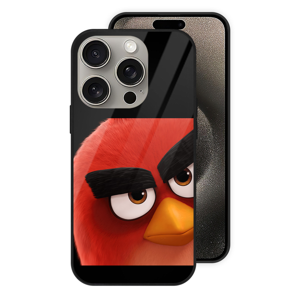 （画像用） Angry Birds アングリーバード 【iPhone15Pro対応】スマホケース 耐衝撃＆黄変防止 背面ガラス