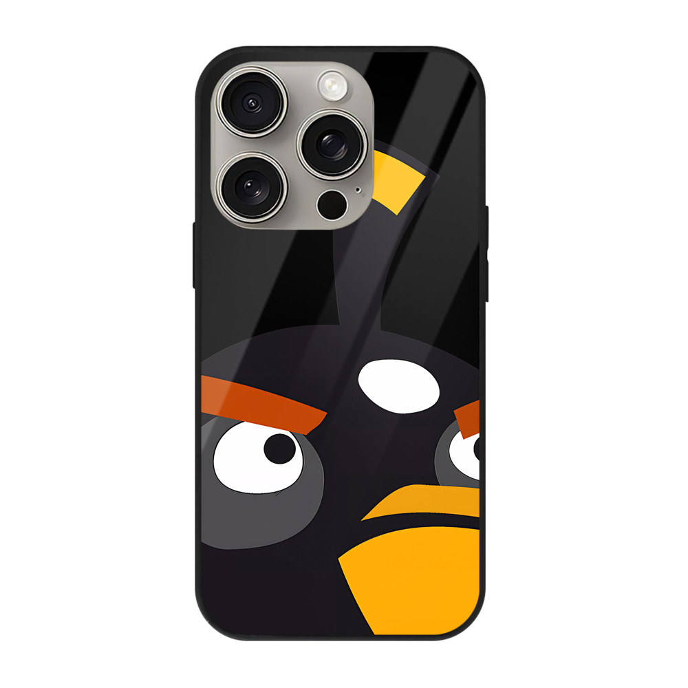 （画像用） Angry Birds アングリーバード 【iPhone15Pro対応】スマホケース 耐衝撃＆黄変防止 背面ガラス