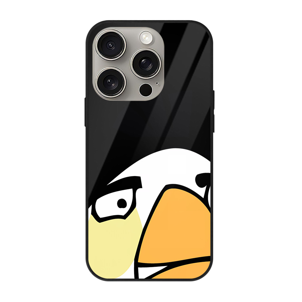 （画像用） Angry Birds アングリーバード 【iPhone15Pro対応】スマホケース 耐衝撃＆黄変防止 背面ガラス