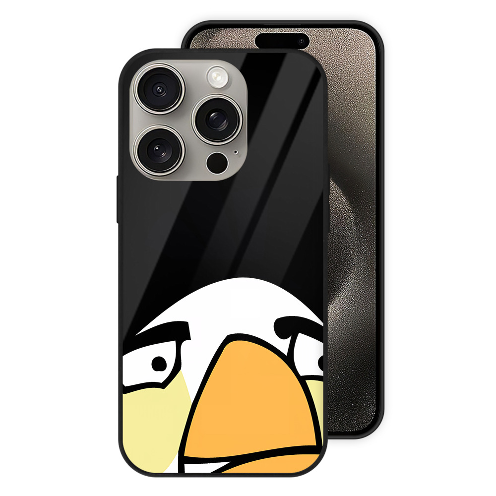 （画像用） Angry Birds アングリーバード 【iPhone15Pro対応】スマホケース 耐衝撃＆黄変防止 背面ガラス