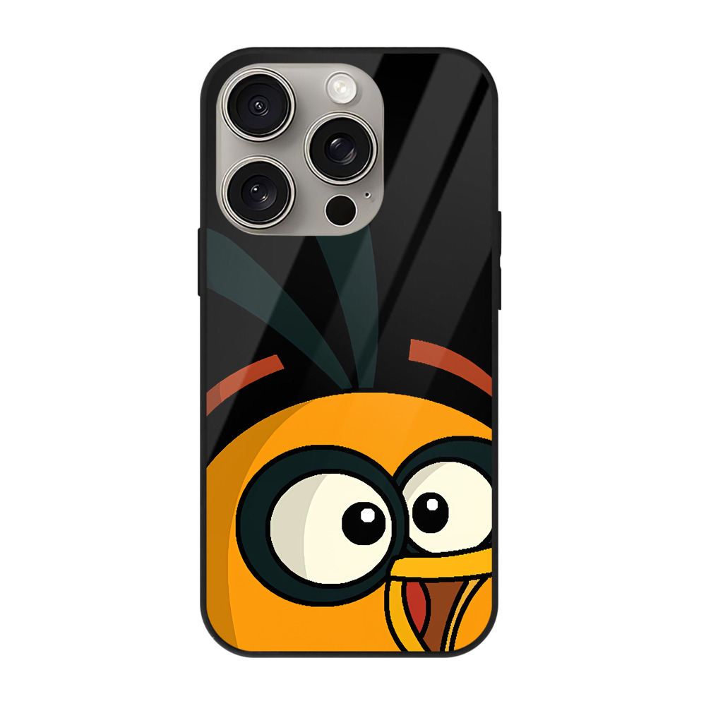 （画像用） Angry Birds アングリーバード 【iPhone15Pro対応】スマホケース 耐衝撃＆黄変防止 背面ガラス