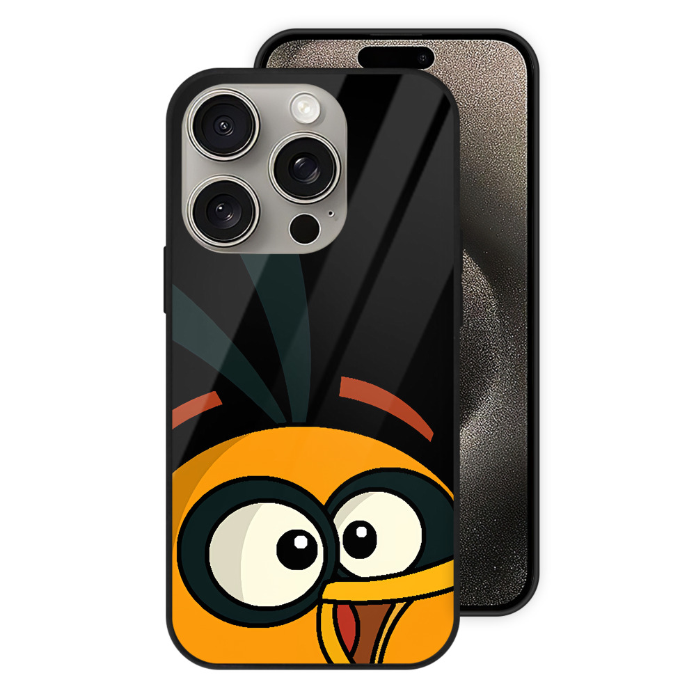 （画像用） Angry Birds アングリーバード 【iPhone15Pro対応】スマホケース 耐衝撃＆黄変防止 背面ガラス