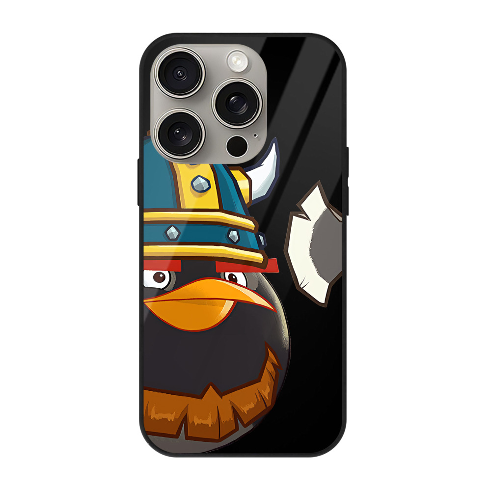 （画像用） Angry Birds アングリーバード 【iPhone15Pro対応】スマホケース 耐衝撃＆黄変防止 背面ガラス
