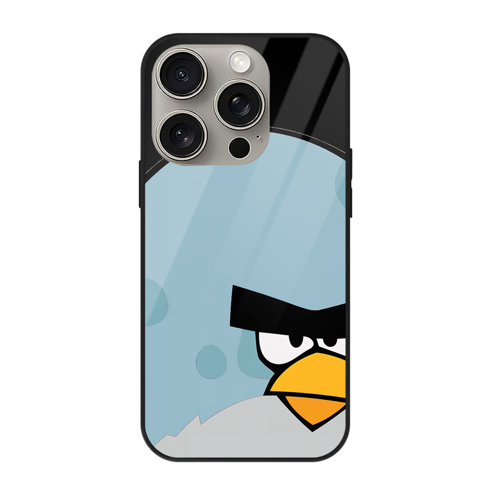 （画像用） Angry Birds アングリーバード 【iPhone15Pro対応】スマホケース 耐衝撃＆黄変防止 背面ガラス
