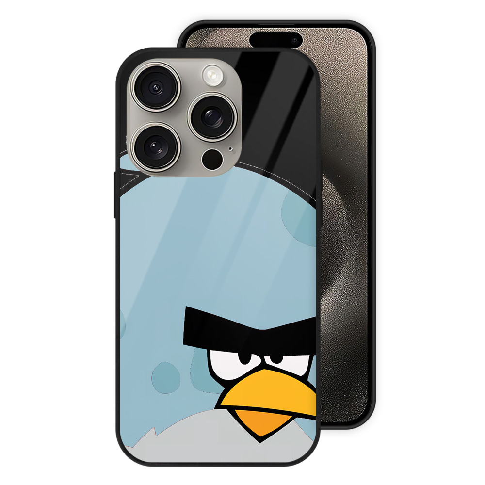 （画像用） Angry Birds アングリーバード 【iPhone15Pro対応】スマホケース 耐衝撃＆黄変防止 背面ガラス