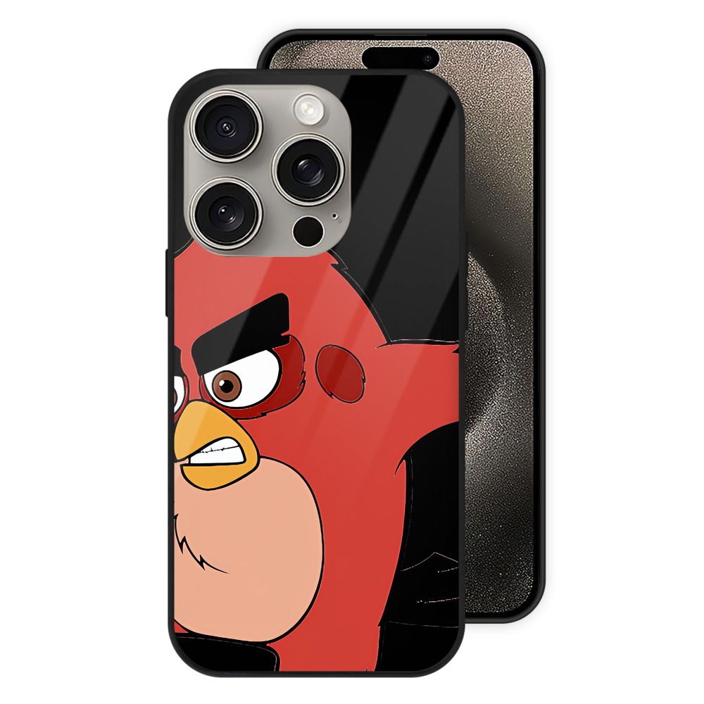 （画像用） Angry Birds アングリーバード 【iPhone15Pro対応】スマホケース 耐衝撃＆黄変防止 背面ガラス