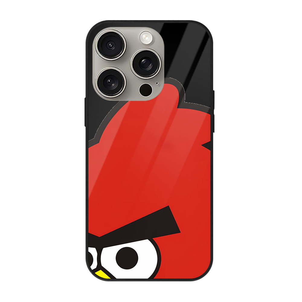 （画像用） Angry Birds アングリーバード 【iPhone15Pro対応】スマホケース 耐衝撃＆黄変防止 背面ガラス
