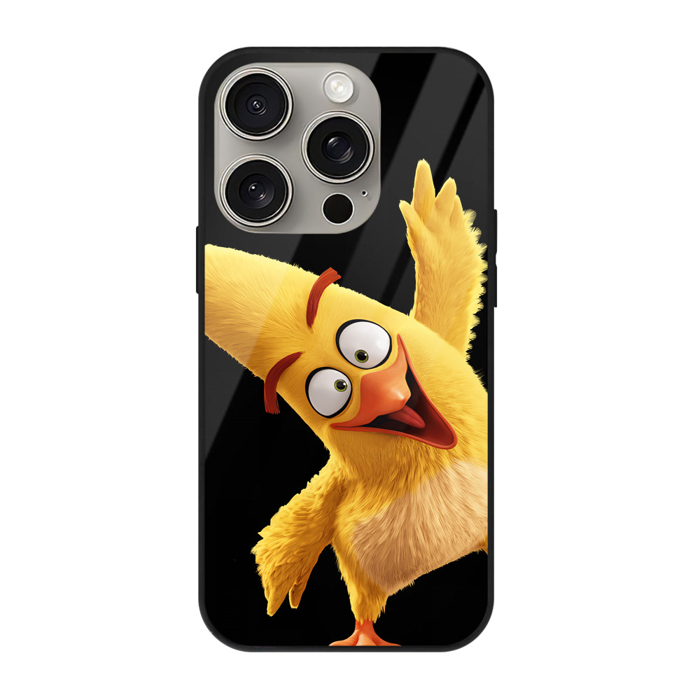 （画像用） Angry Birds アングリーバード 【iPhone15Pro対応】スマホケース 耐衝撃＆黄変防止 背面ガラス