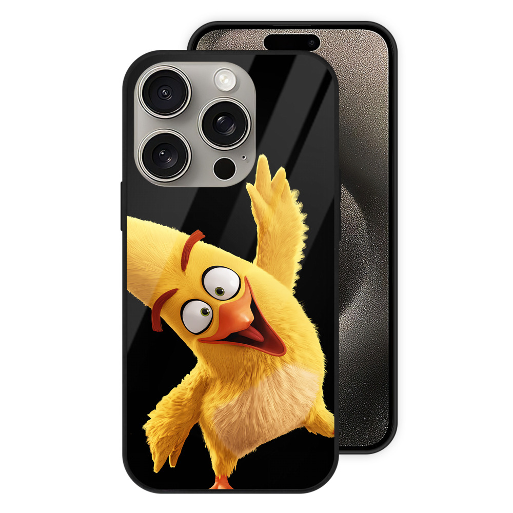 （画像用） Angry Birds アングリーバード 【iPhone15Pro対応】スマホケース 耐衝撃＆黄変防止 背面ガラス