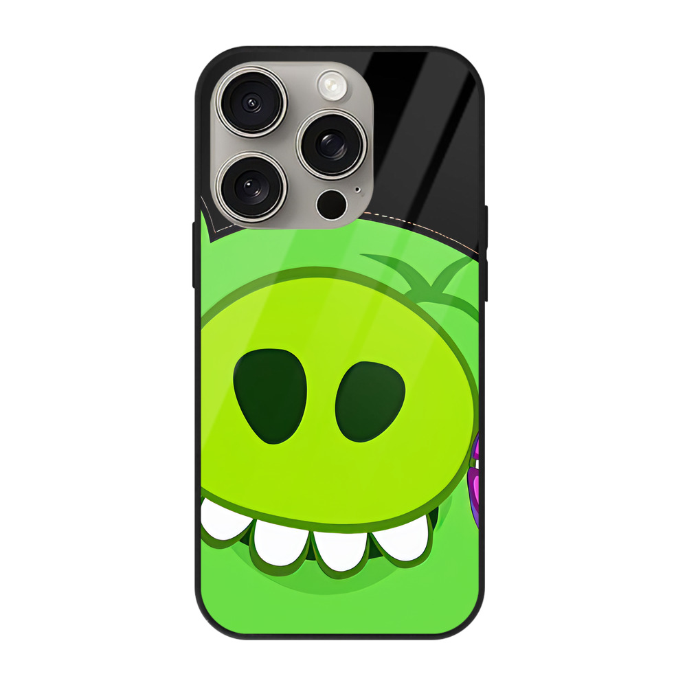 （画像用） Angry Birds アングリーバード 【iPhone15Pro対応】スマホケース 耐衝撃＆黄変防止 背面ガラス