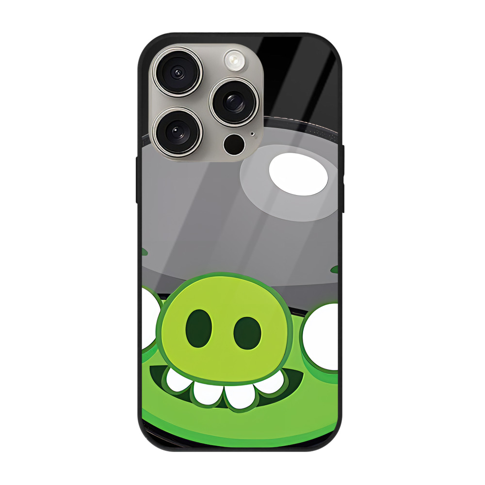 （画像用） Angry Birds アングリーバード 【iPhone15Pro対応】スマホケース 耐衝撃＆黄変防止 背面ガラス