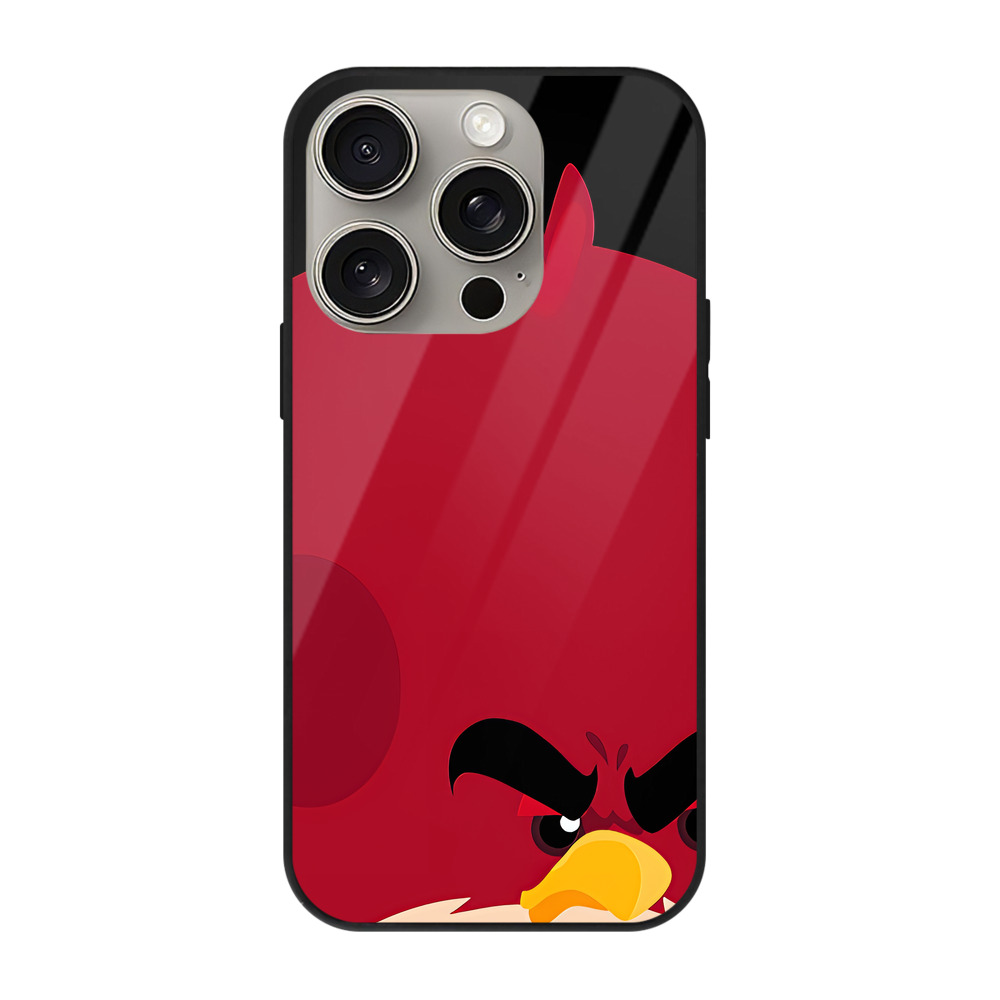 （画像用） Angry Birds アングリーバード 【iPhone15Pro対応】スマホケース 耐衝撃＆黄変防止 背面ガラス