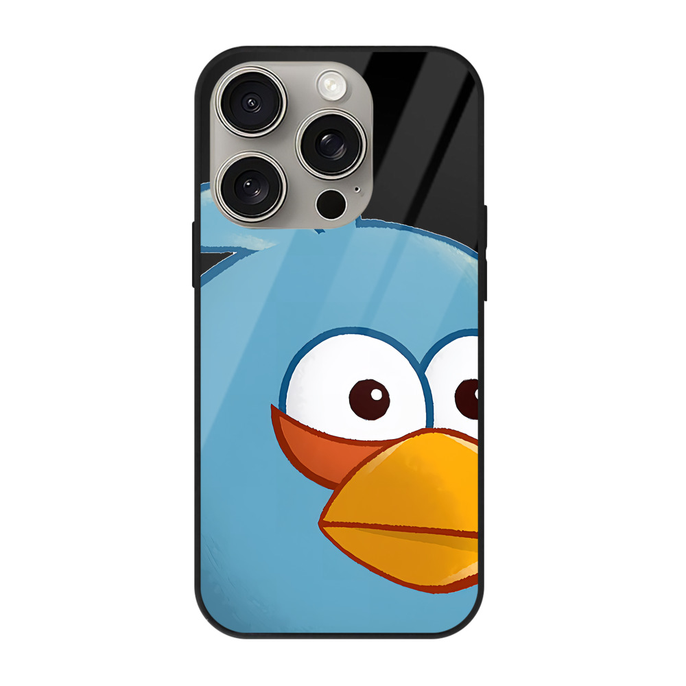 （画像用） Angry Birds アングリーバード 【iPhone15Pro対応】スマホケース 耐衝撃＆黄変防止 背面ガラス