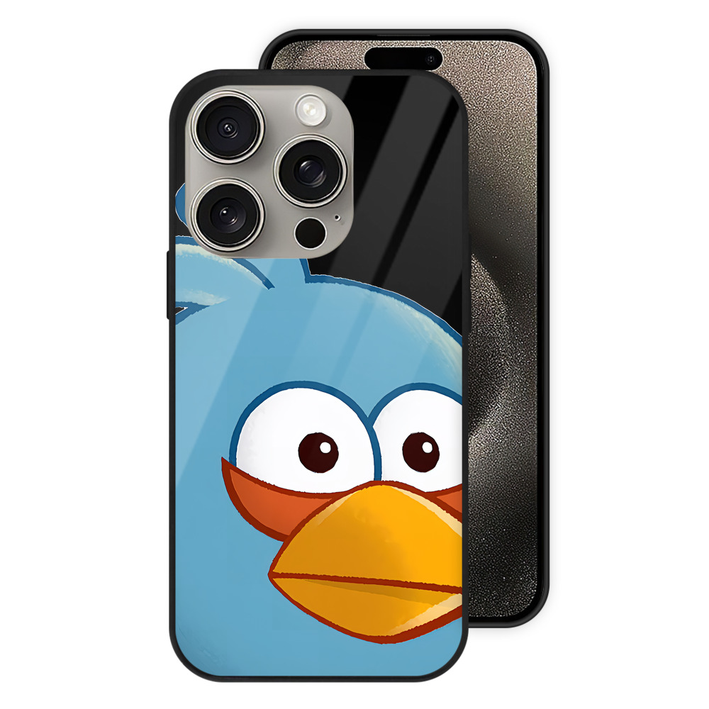 （画像用） Angry Birds アングリーバード 【iPhone15Pro対応】スマホケース 耐衝撃＆黄変防止 背面ガラス