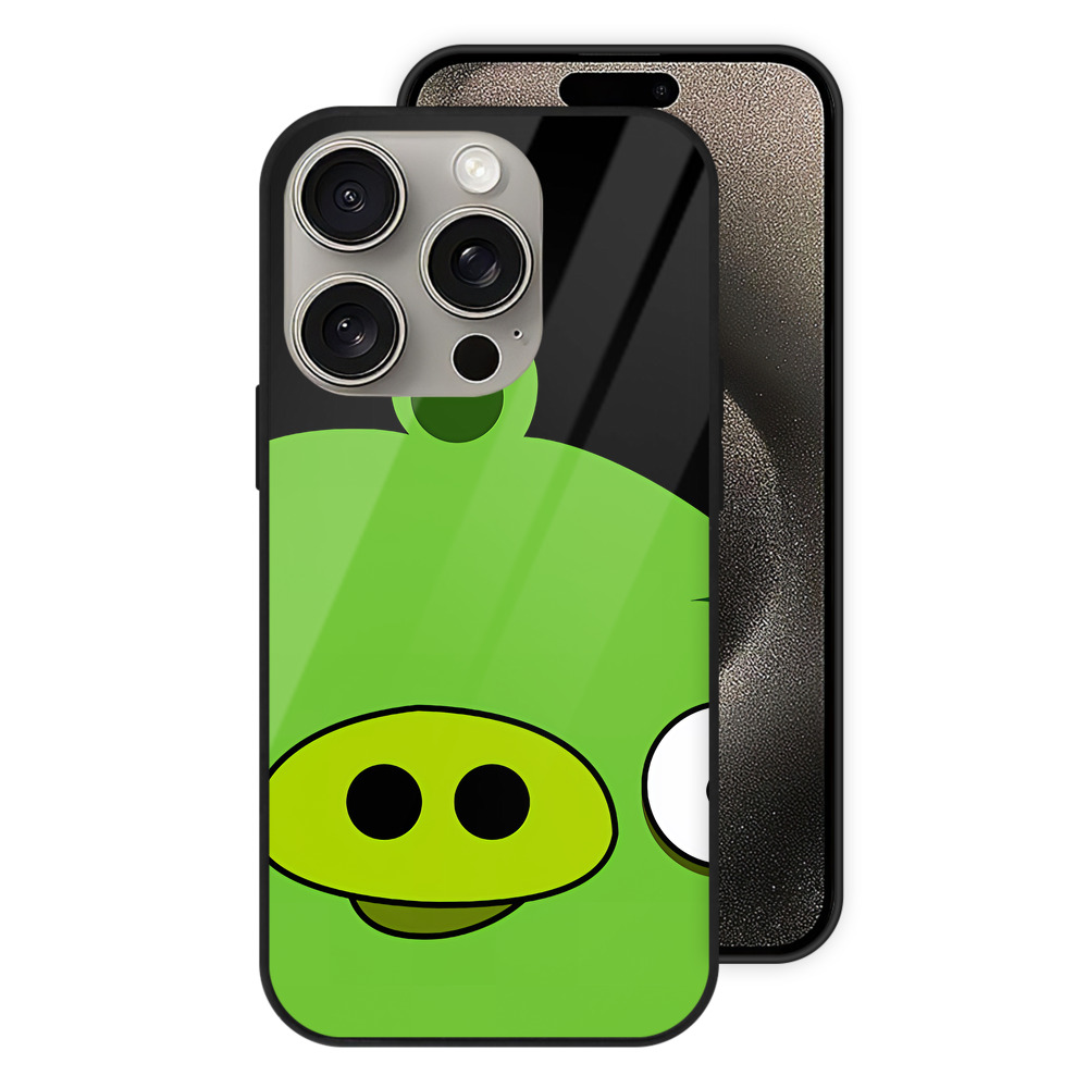 （画像用） Angry Birds アングリーバード 【iPhone15Pro対応】スマホケース 耐衝撃＆黄変防止 背面ガラス
