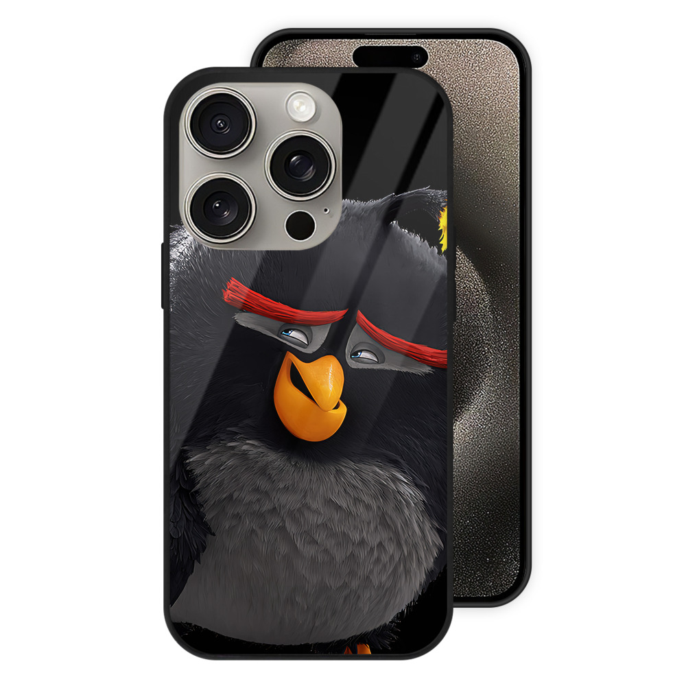 （画像用） Angry Birds アングリーバード 【iPhone15Pro対応】スマホケース 耐衝撃＆黄変防止 背面ガラス