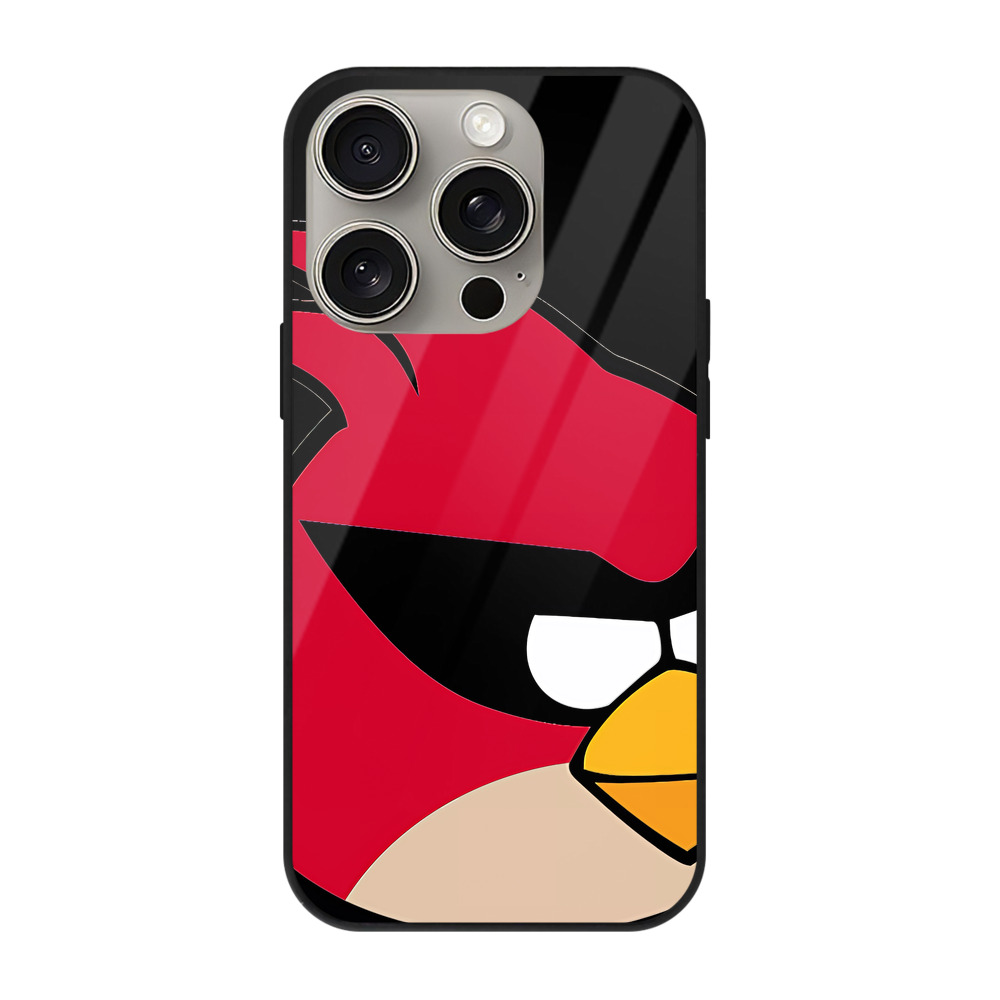 （画像用） Angry Birds アングリーバード 【iPhone15Pro対応】スマホケース 耐衝撃＆黄変防止 背面ガラス