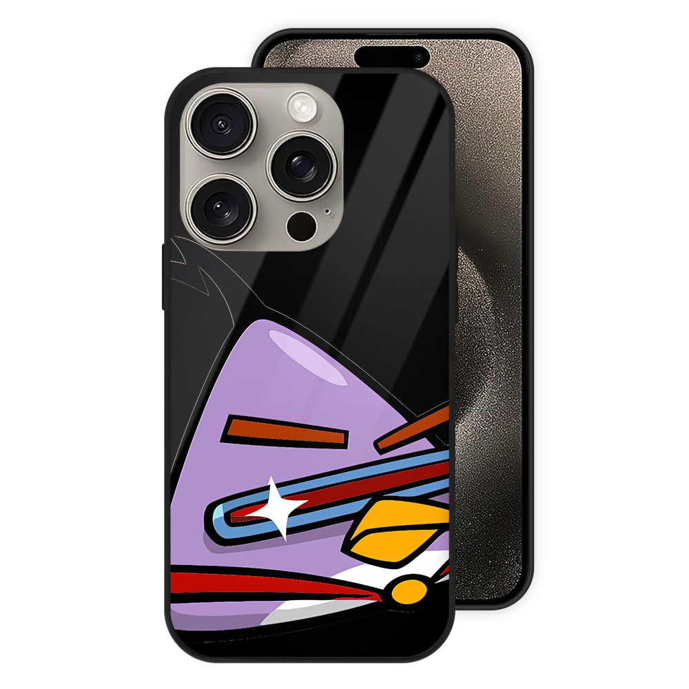 （画像用） Angry Birds アングリーバード 【iPhone15Pro対応】スマホケース 耐衝撃＆黄変防止 背面ガラス