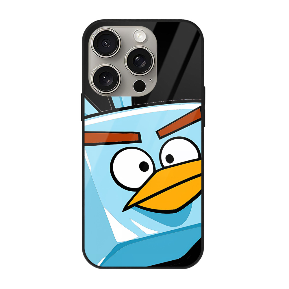 （画像用） Angry Birds アングリーバード 【iPhone15Pro対応】スマホケース 耐衝撃＆黄変防止 背面ガラス