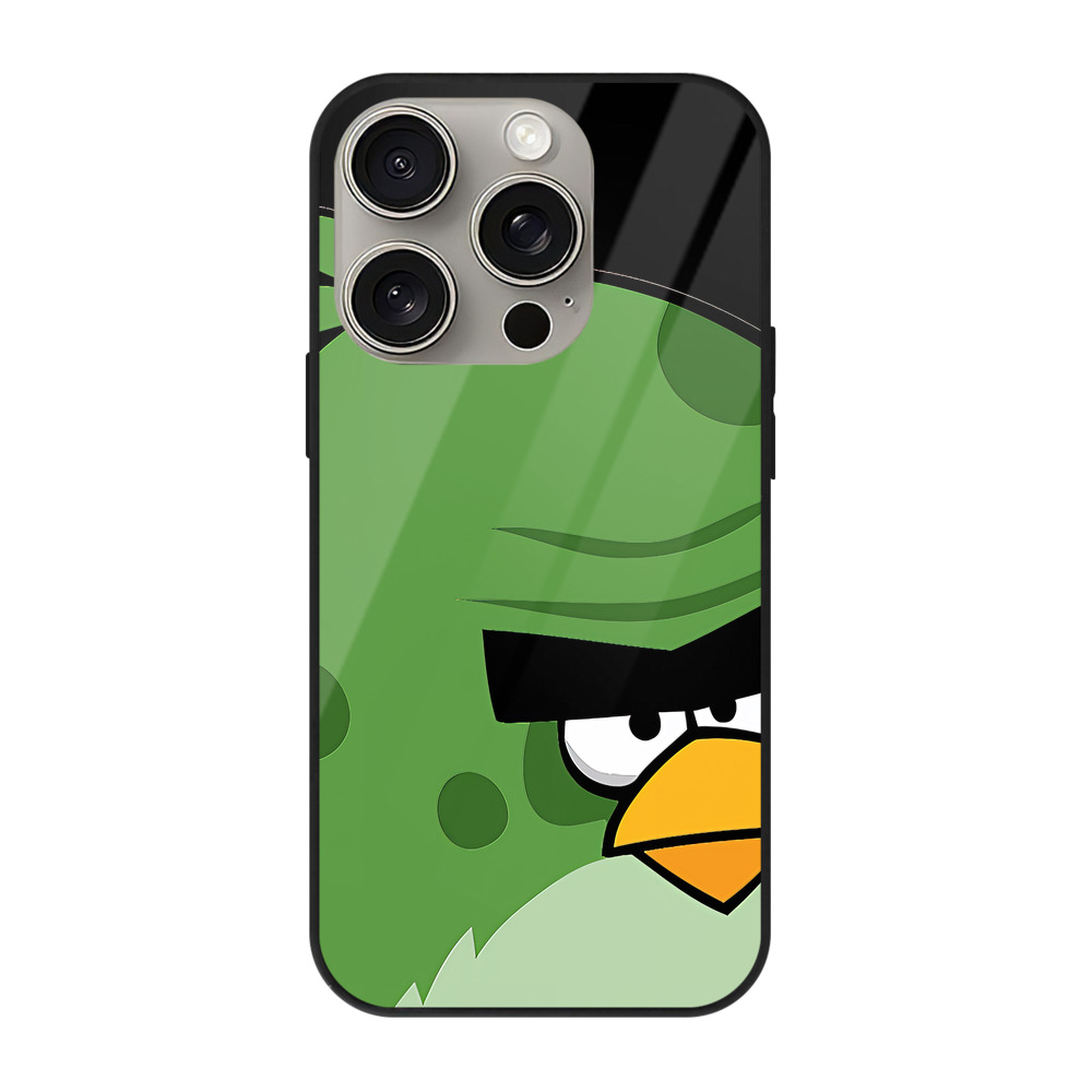 （画像用） Angry Birds アングリーバード 【iPhone15Pro対応】スマホケース 耐衝撃＆黄変防止 背面ガラス