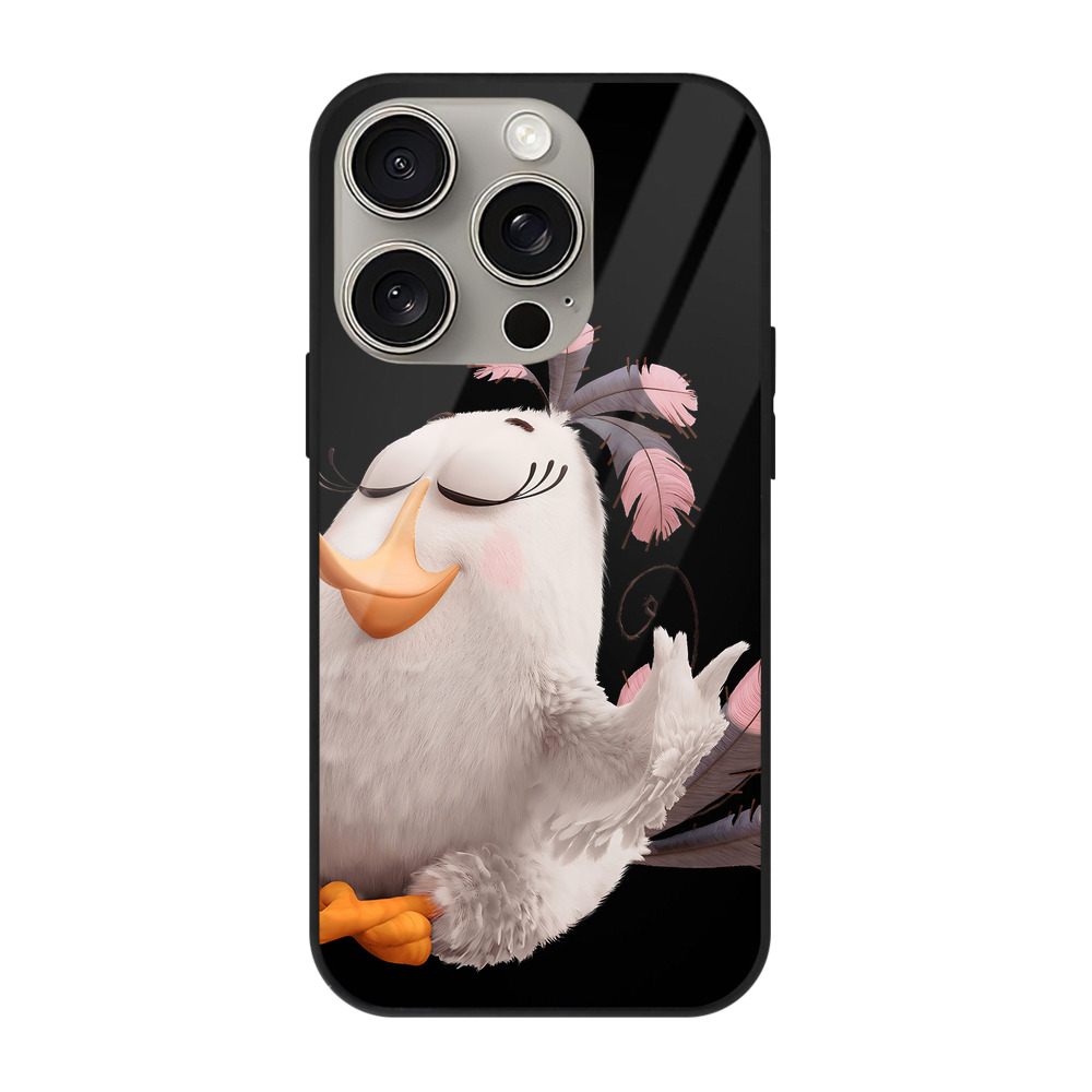 （画像用） Angry Birds アングリーバード 【iPhone15Pro対応】スマホケース 耐衝撃＆黄変防止 背面ガラス