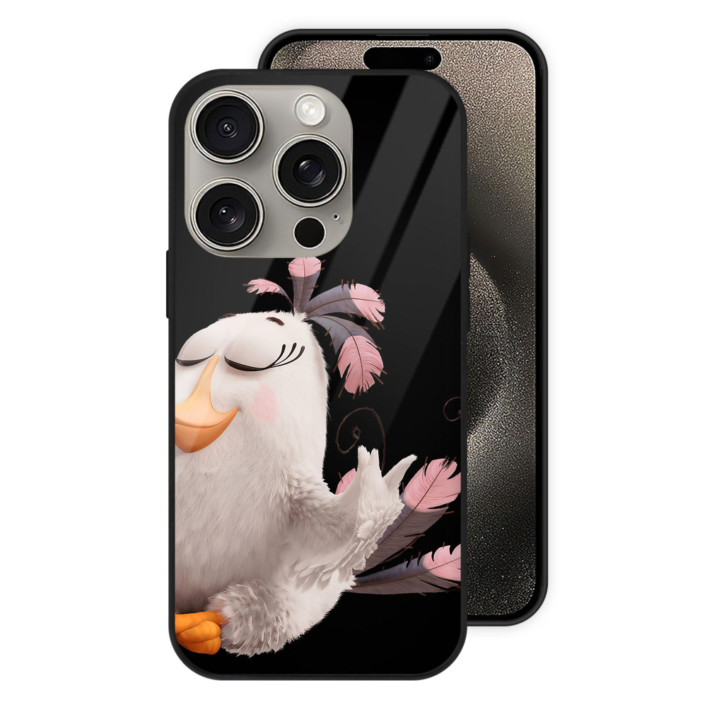 （画像用） Angry Birds アングリーバード 【iPhone15Pro対応】スマホケース 耐衝撃＆黄変防止 背面ガラス