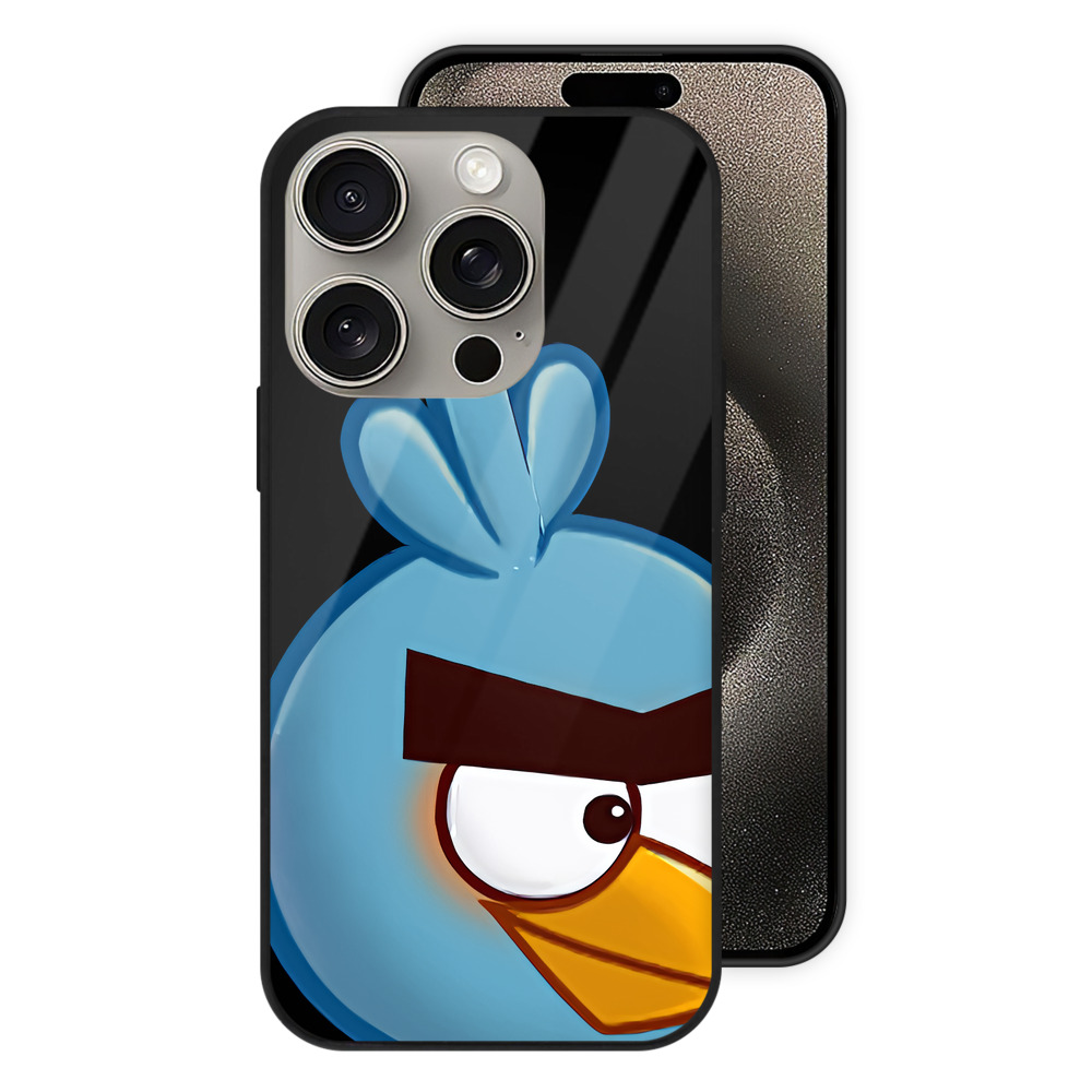 （画像用） Angry Birds アングリーバード 【iPhone15Pro対応】スマホケース 耐衝撃＆黄変防止 背面ガラス