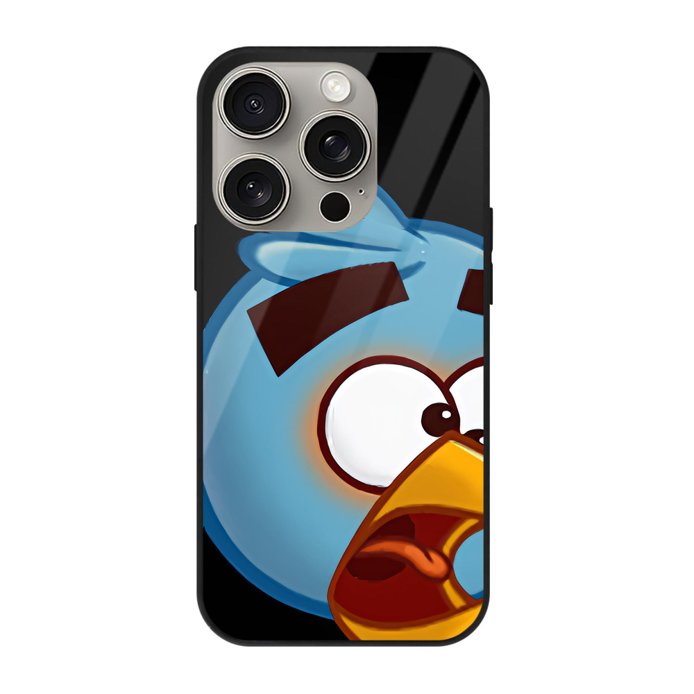 （画像用） Angry Birds アングリーバード 【iPhone15Pro対応】スマホケース 耐衝撃＆黄変防止 背面ガラス