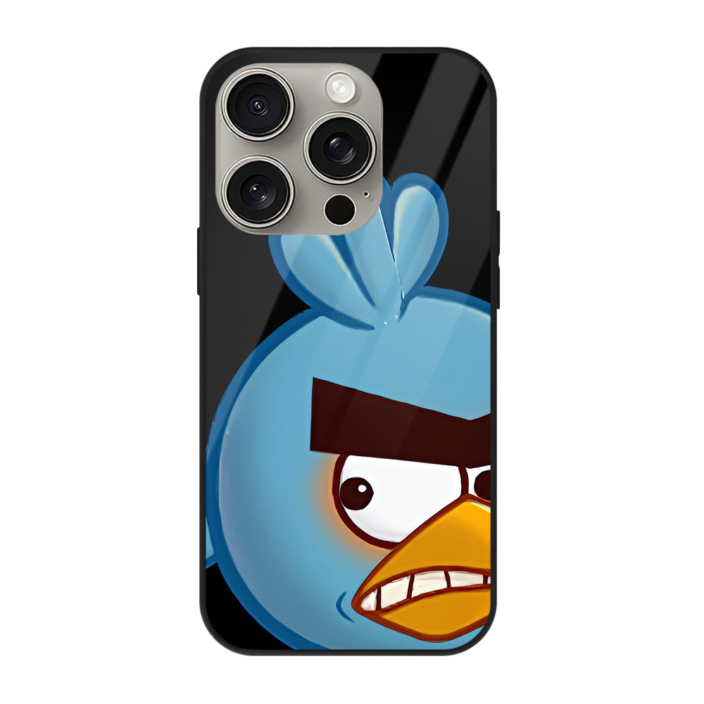 （画像用） Angry Birds アングリーバード 【iPhone15Pro対応】スマホケース 耐衝撃＆黄変防止 背面ガラス