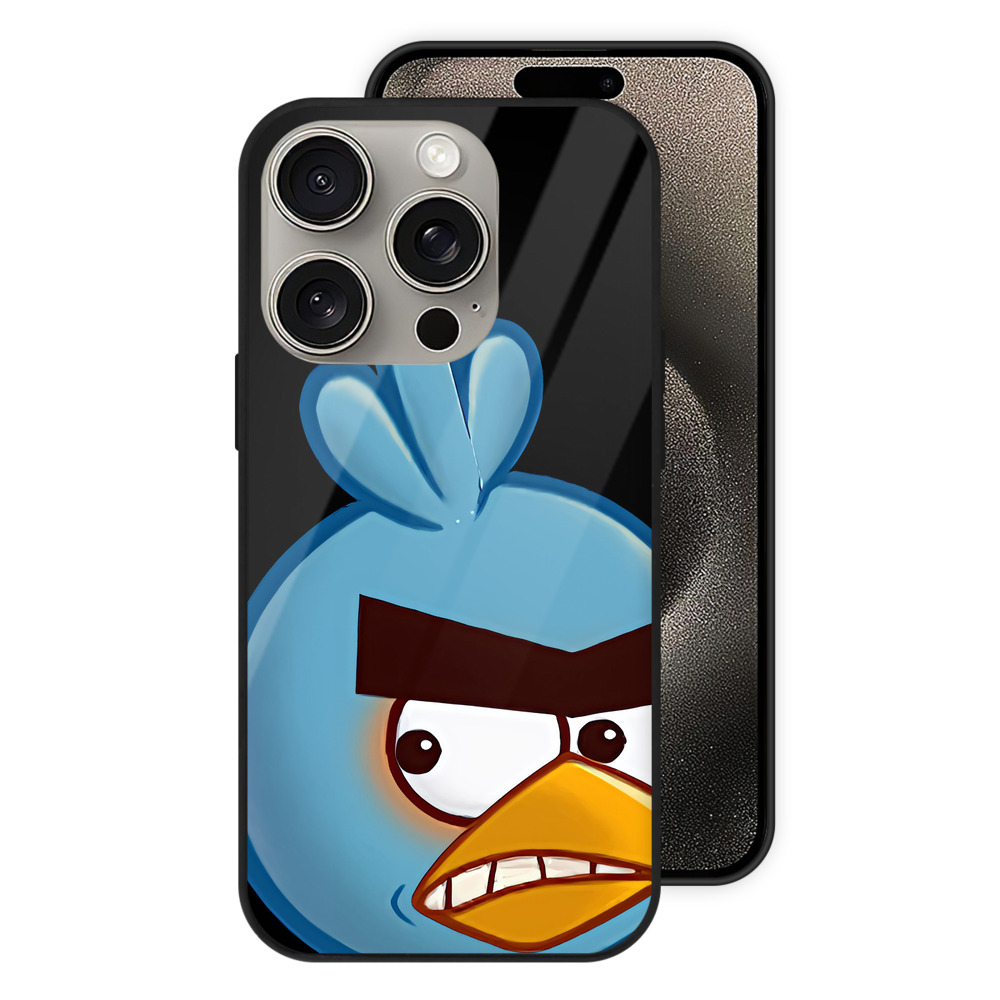 （画像用） Angry Birds アングリーバード 【iPhone15Pro対応】スマホケース 耐衝撃＆黄変防止 背面ガラス